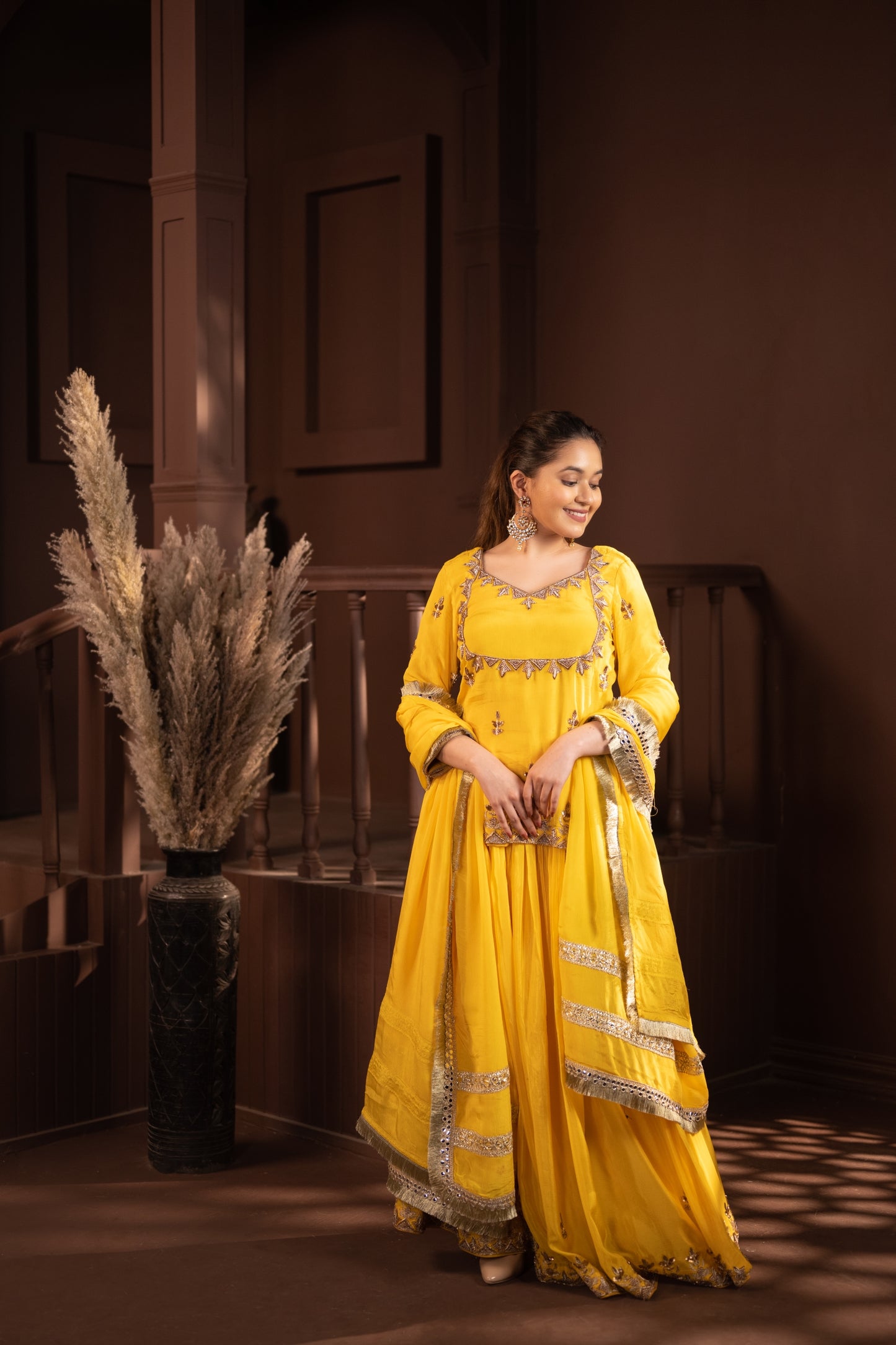 Gilded Yellow Rajputi Attire