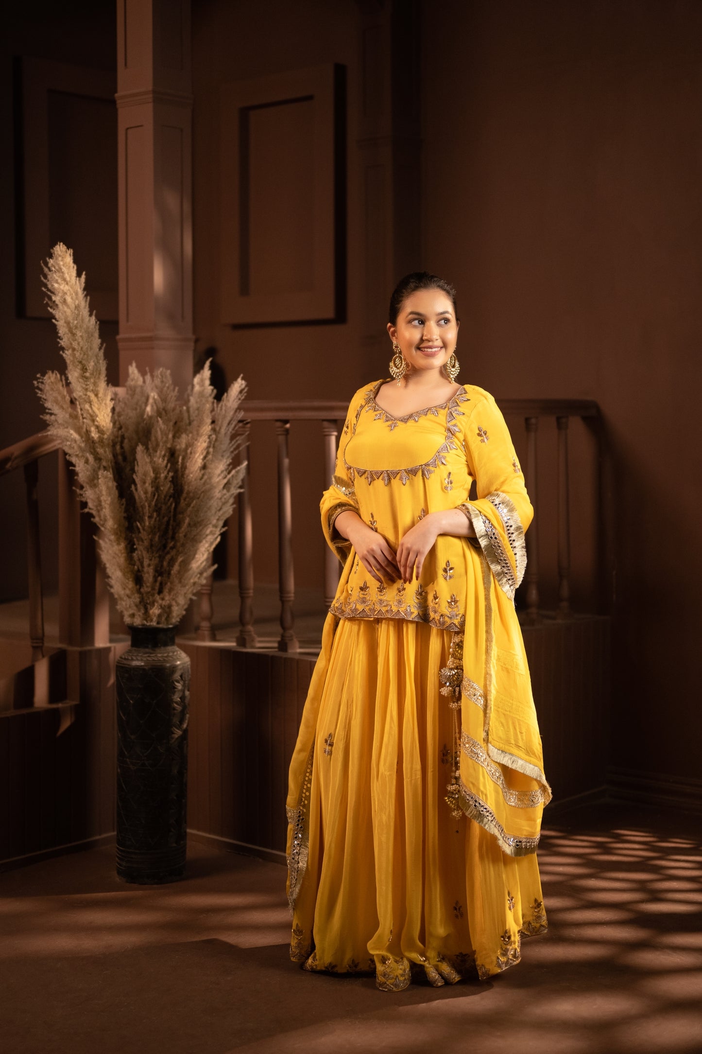 Gilded Yellow Rajputi Attire