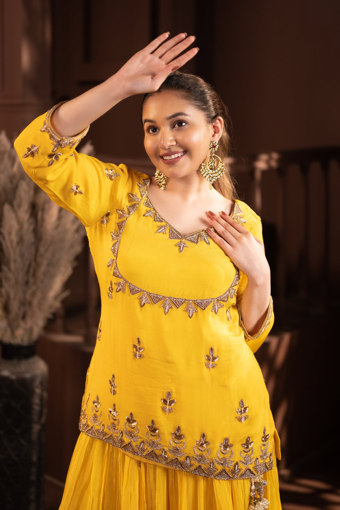 Gilded Yellow Rajputi Attire