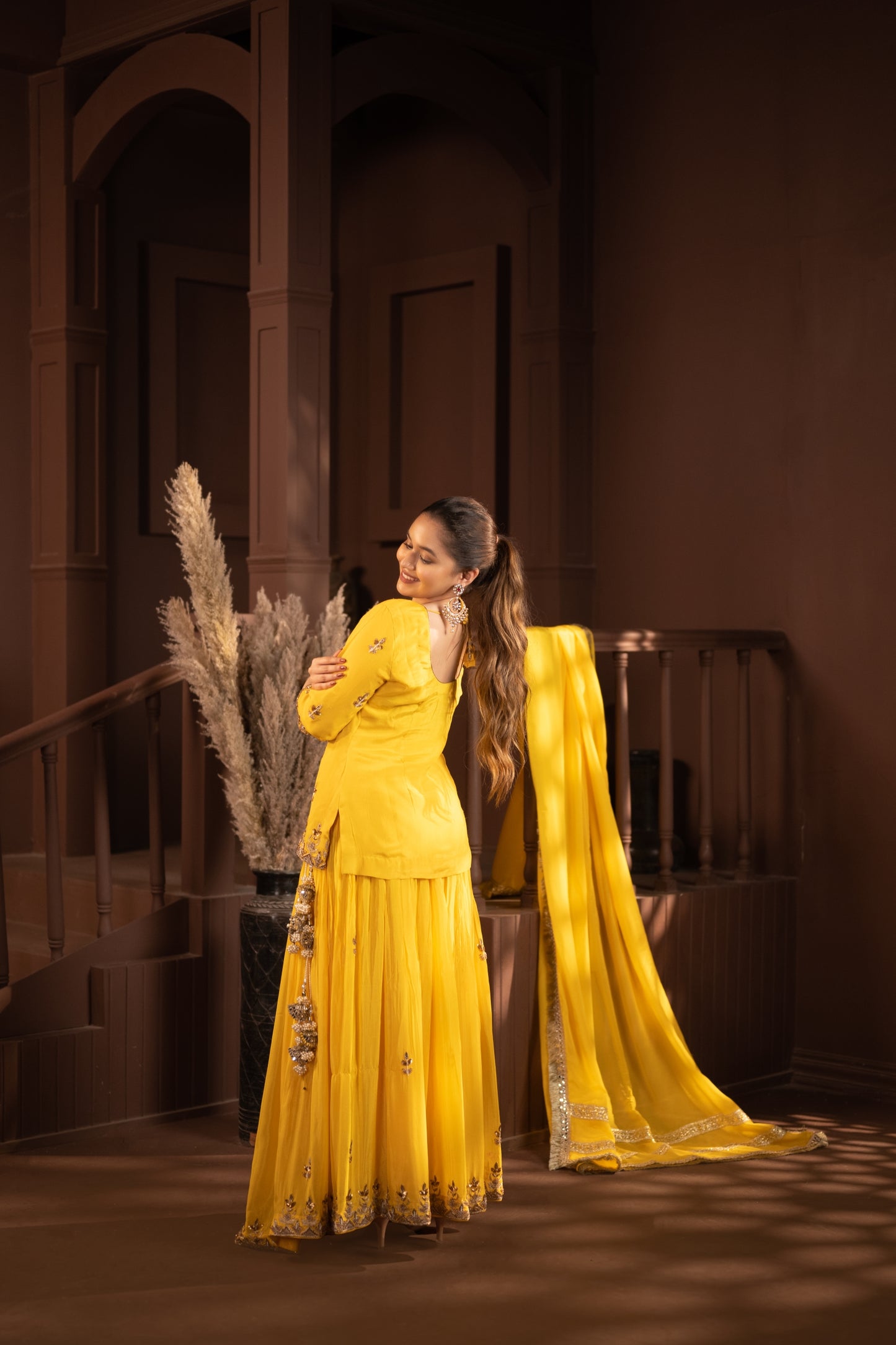 Gilded Yellow Rajputi Attire