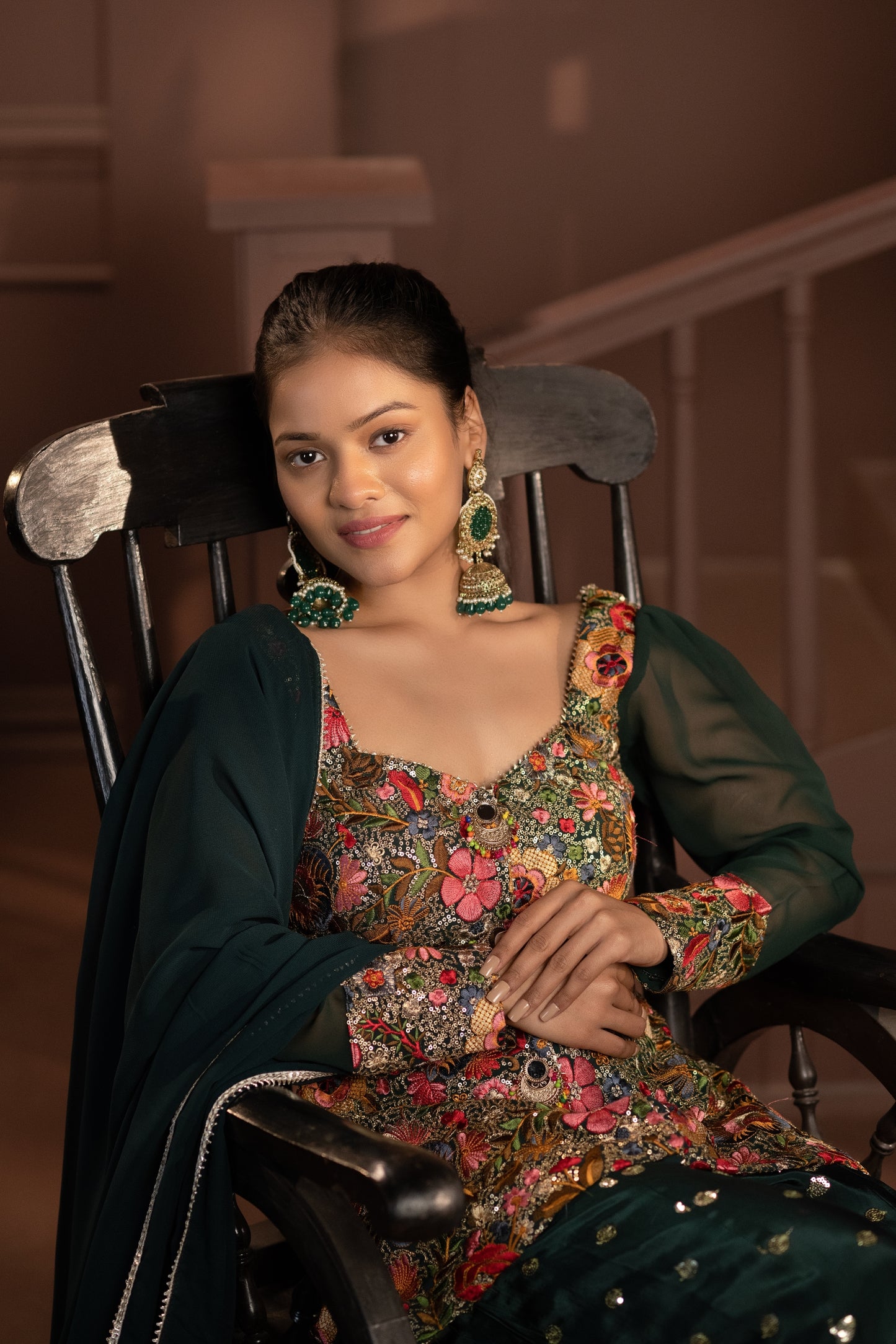 Graceful Green Sharara